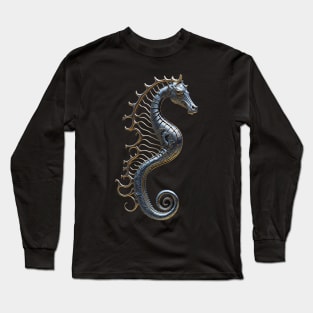 Metallic Seahorse Long Sleeve T-Shirt